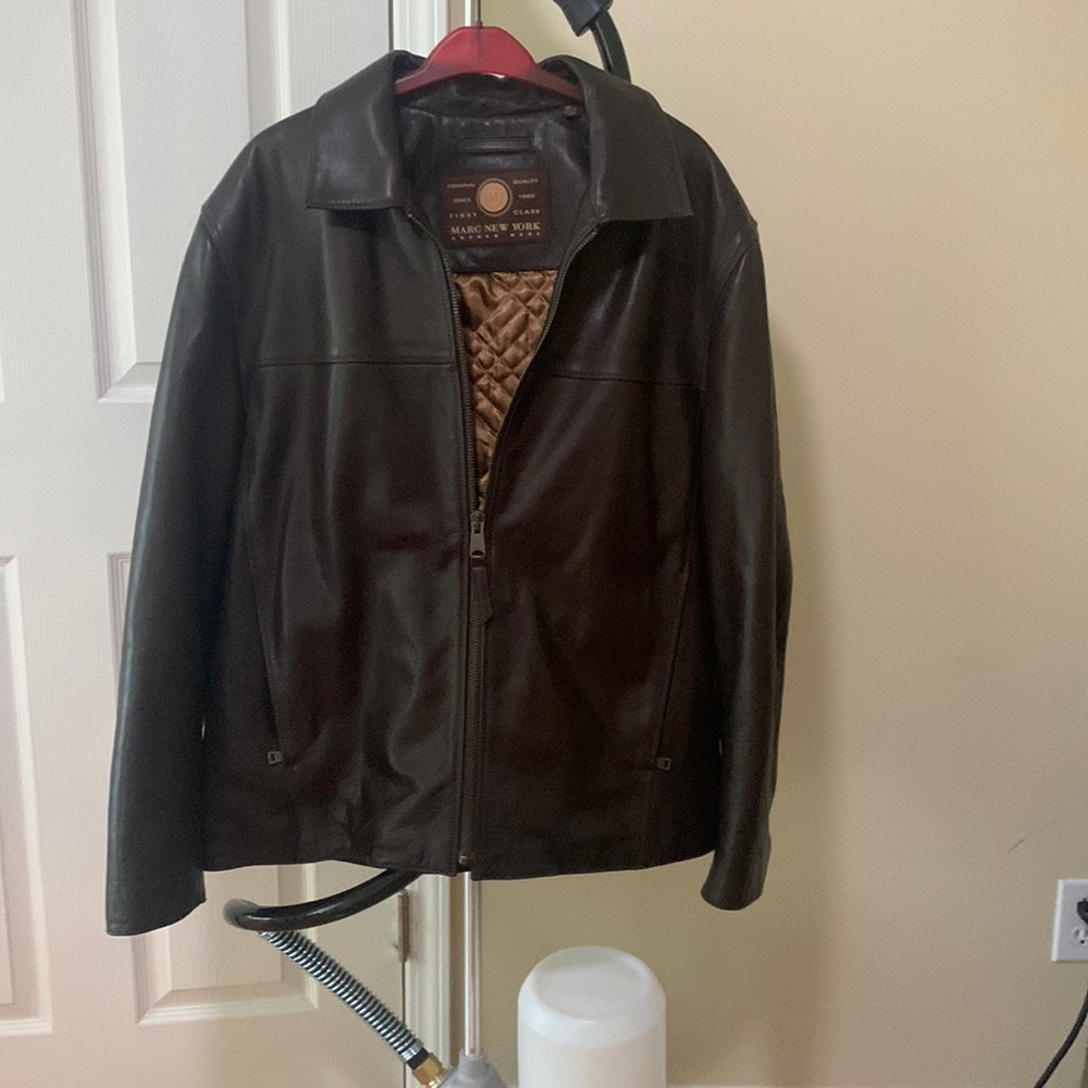 Marc New York men’s brown leather jacket
